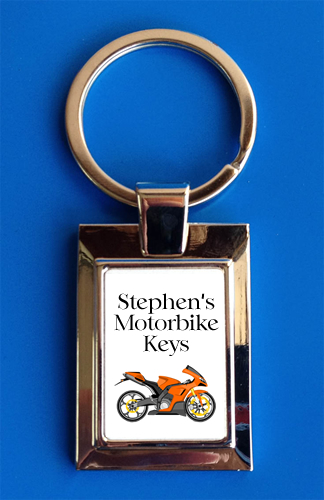 Personalised Motorbike Keyring Motorbike Keychain Personalised Keyring maisiemoogifts